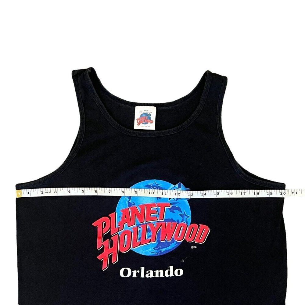 VTG 90s Planet Hollywood Tank Top Shirt Large Orlando Florida Disney World - Picture 5 of 5